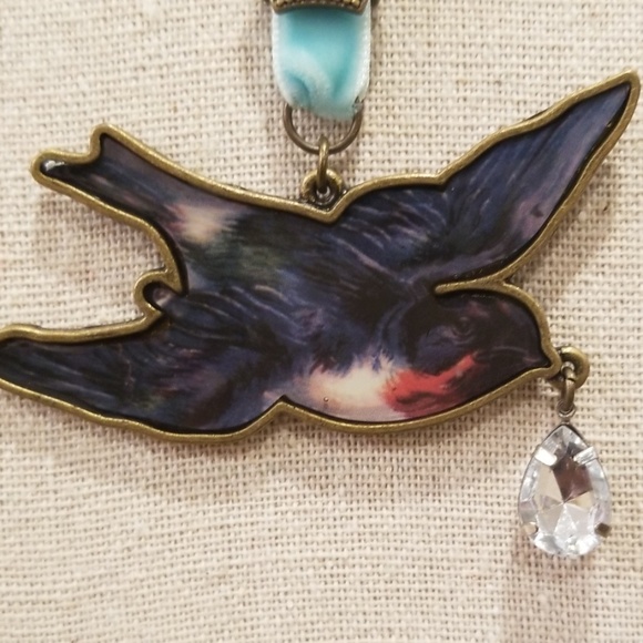 Brown Leather Rope Necklace with Dove Pendant - Picture 5 of 7